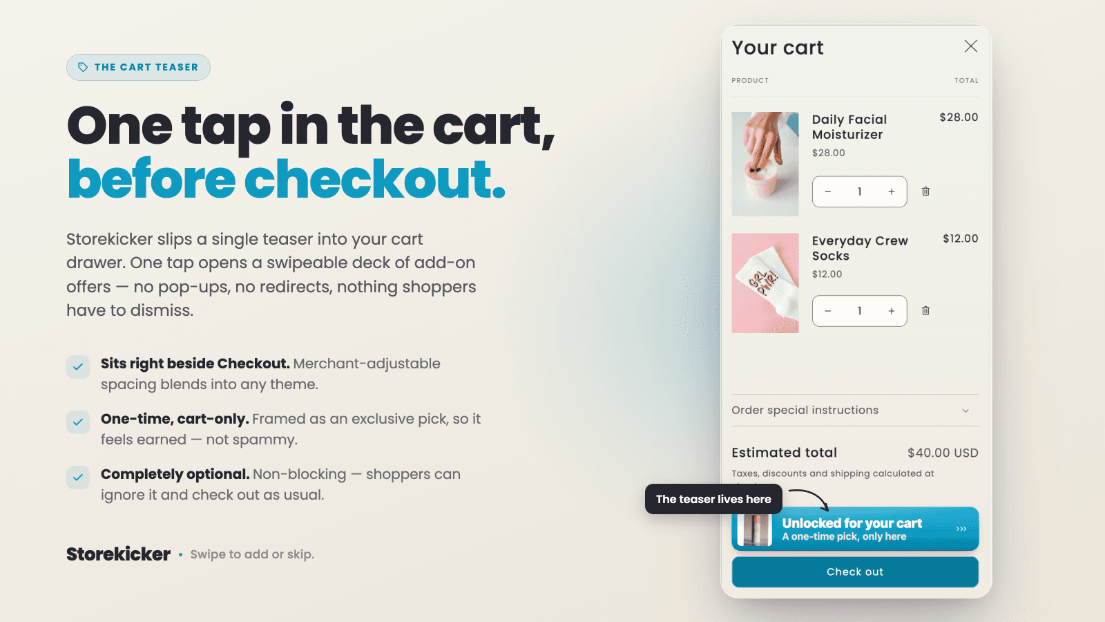Cart Teaser Button