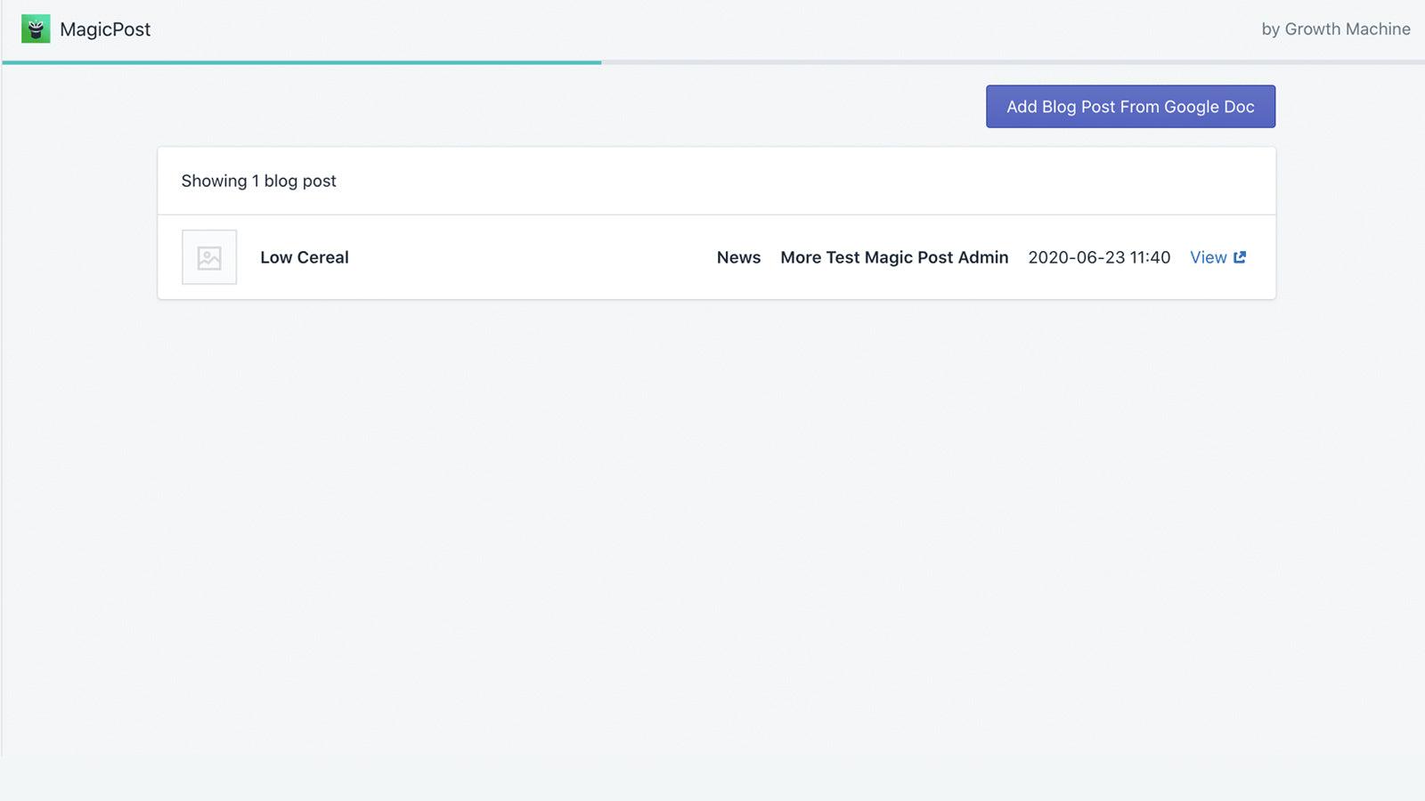 Main Screen - MagicPost