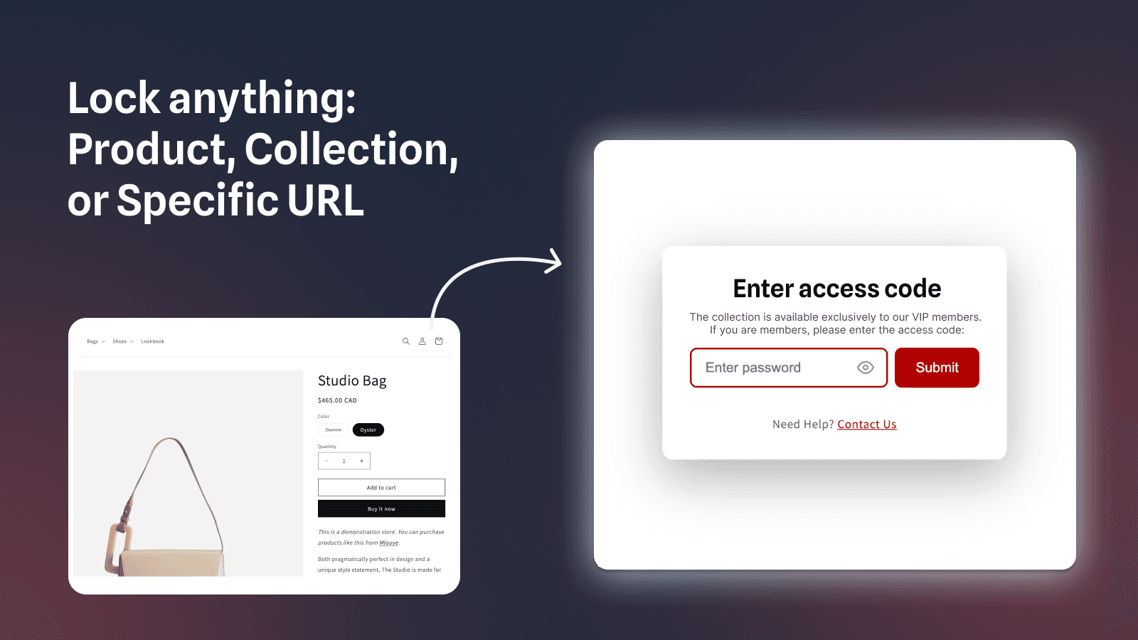 password protect lock page