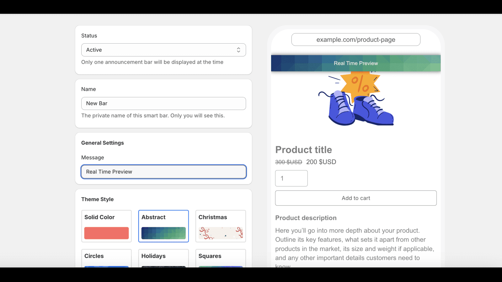 BusyBuddy Customize Screen
