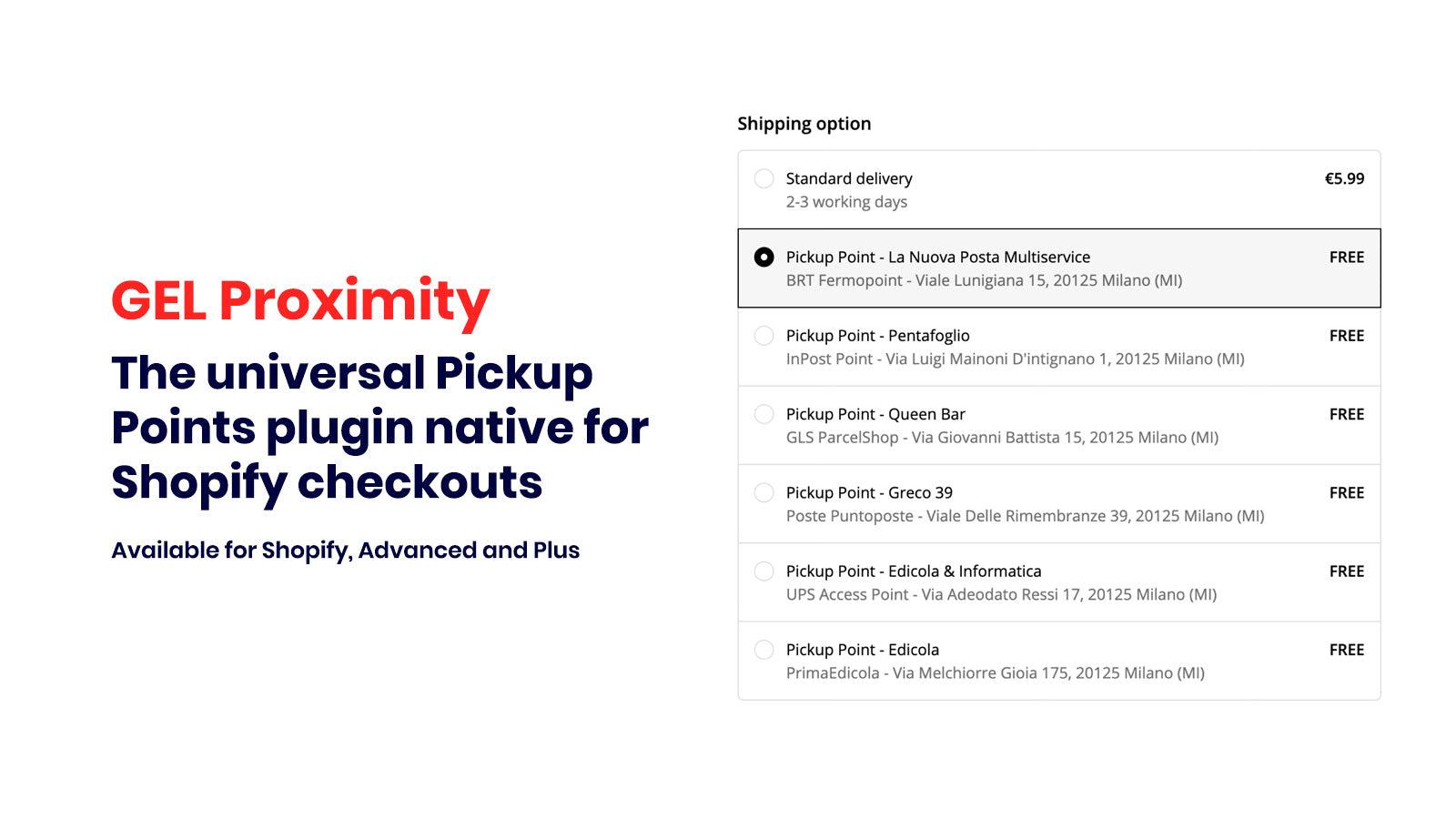 Pickup Points and Lockers at your checkout