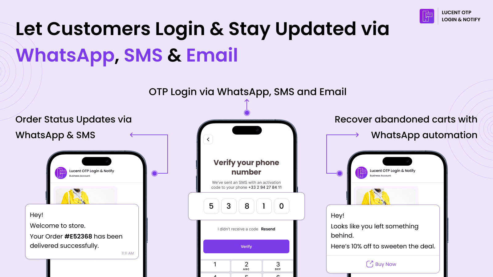 Lucent OTP Login & Notify Overview