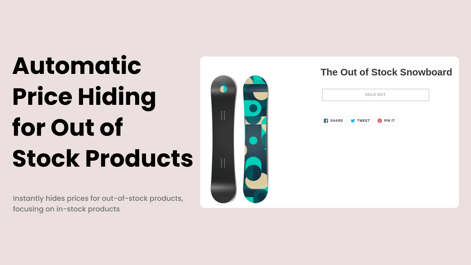 Product with out of stock hide price