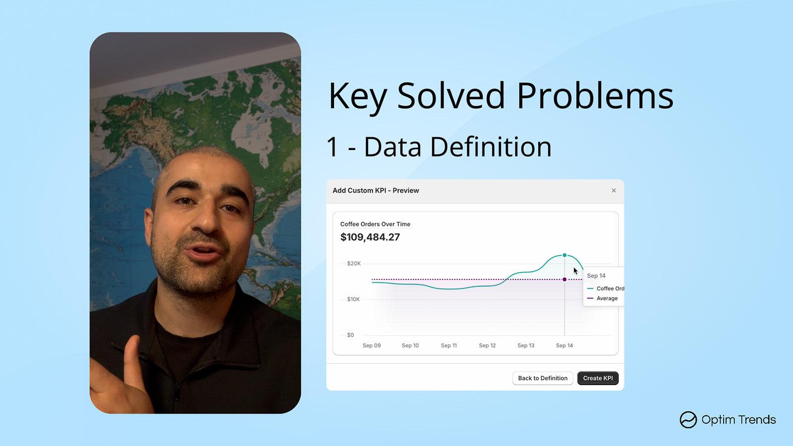 Easily import KPIs from Shopify Analytics.