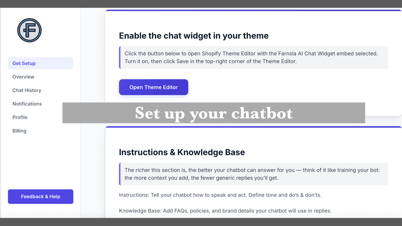 Set up your chatbot
