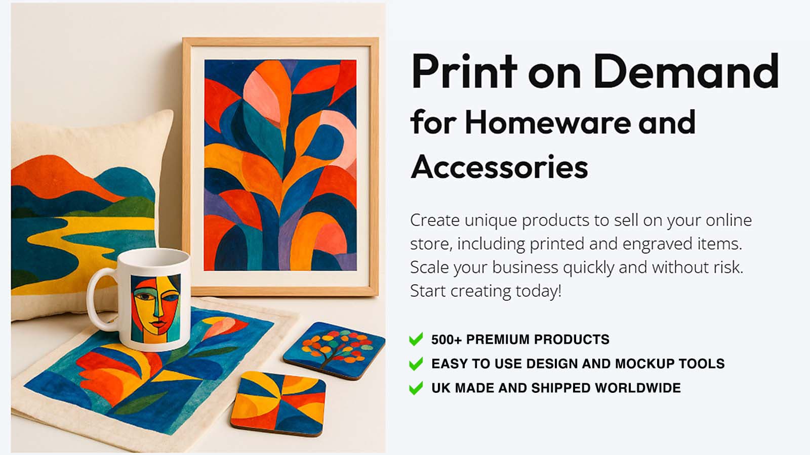 Print on demand homeware
