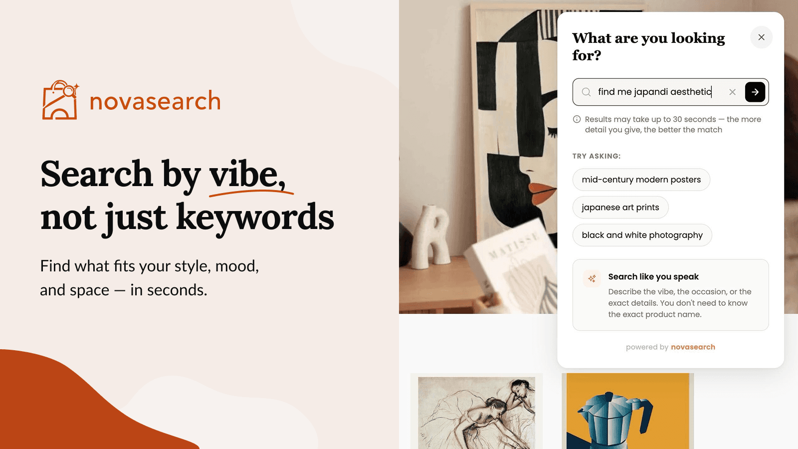 novasearch Natural language search with smart suggestions.