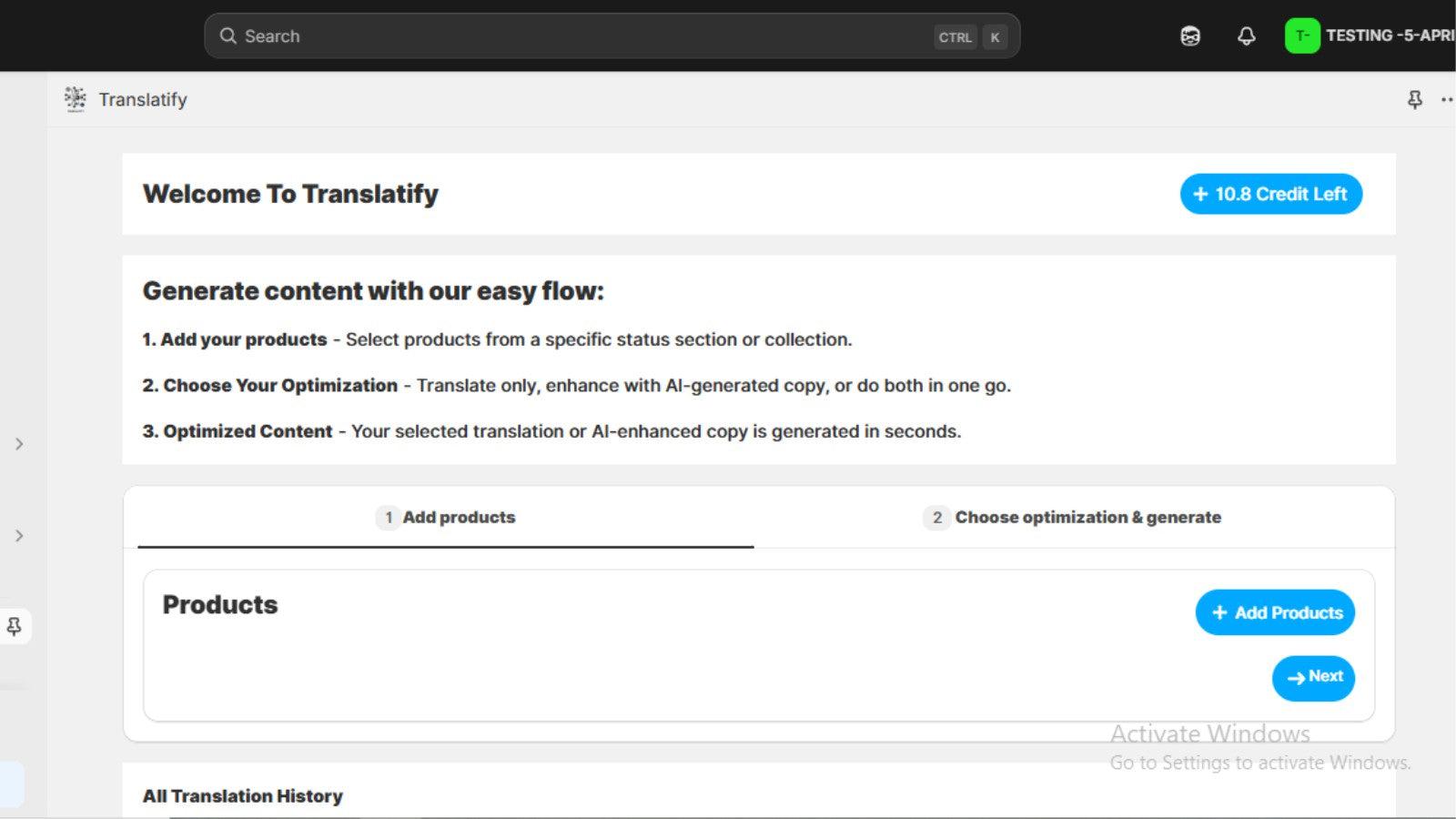 Translate your store instantly with AI.