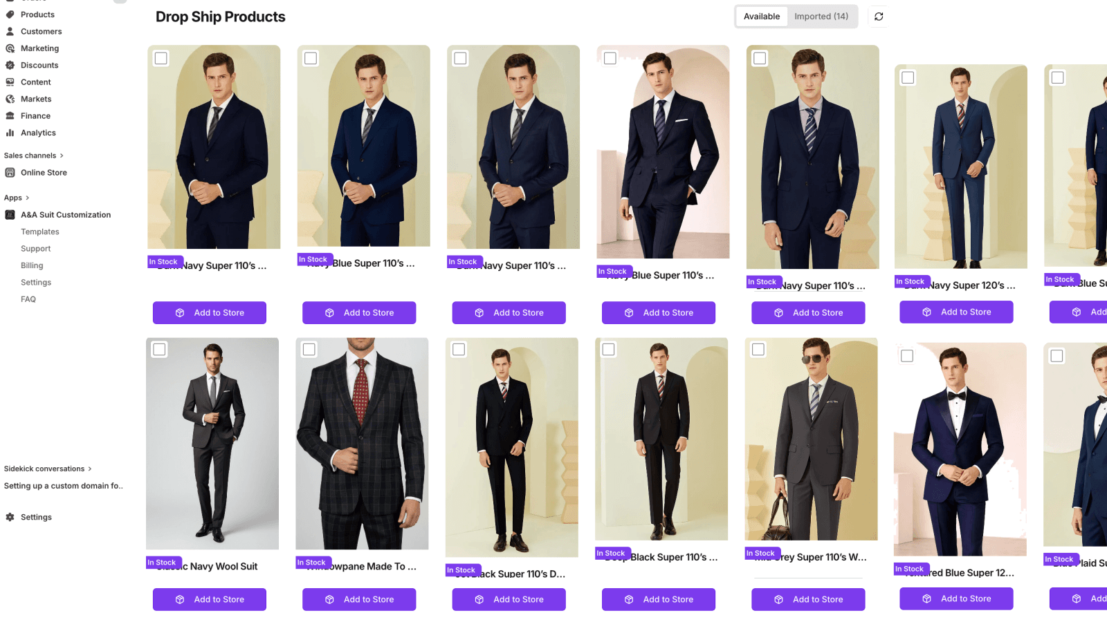 Drop Shipping Products in Admin Panel