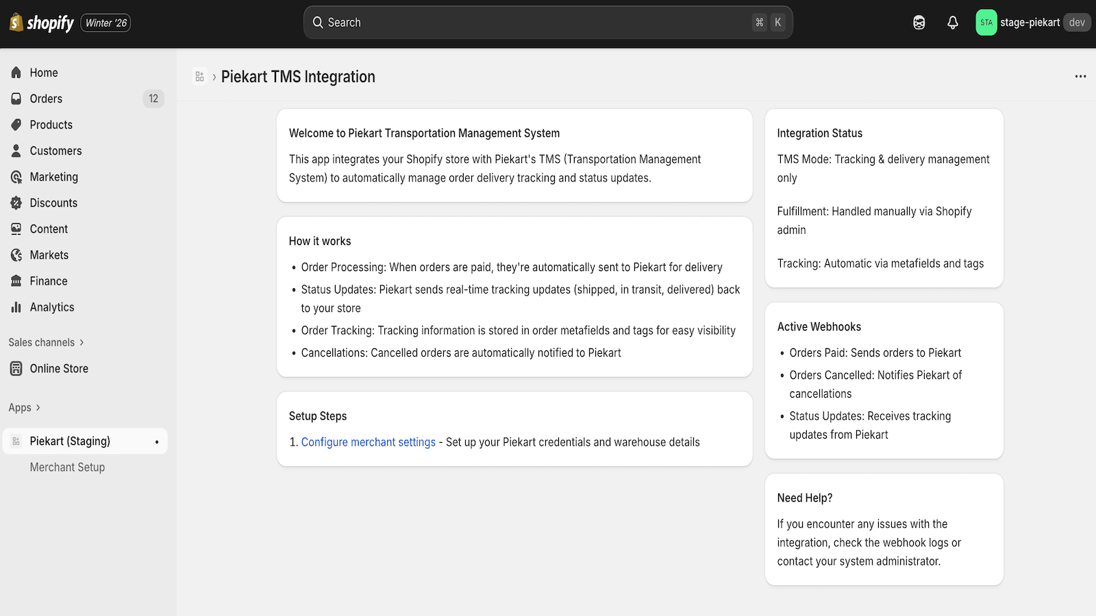 Home page