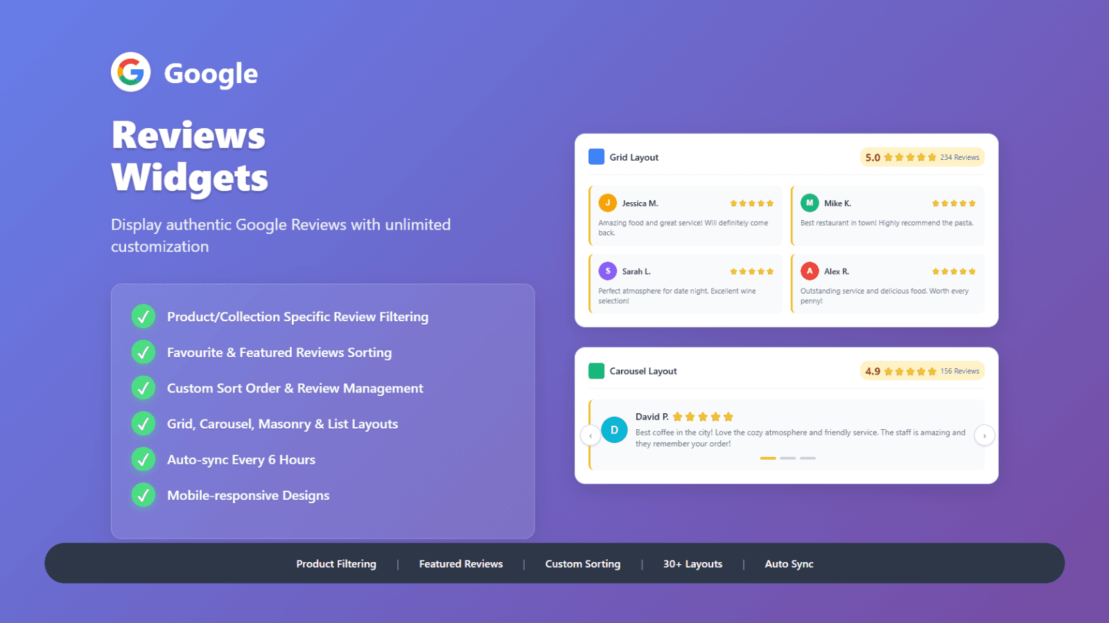 Google Reviews: Review widgets and rating badges