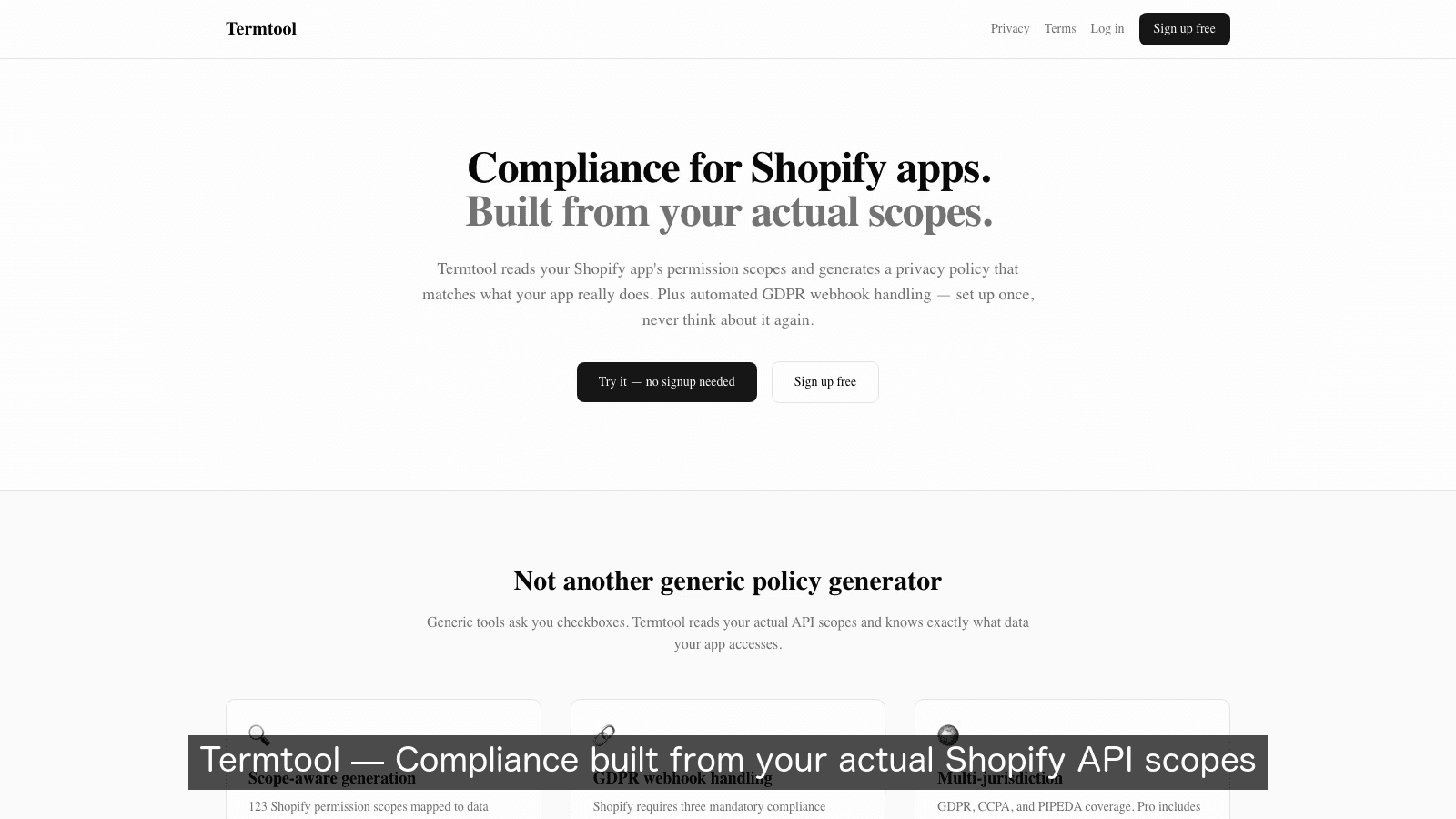 home page
