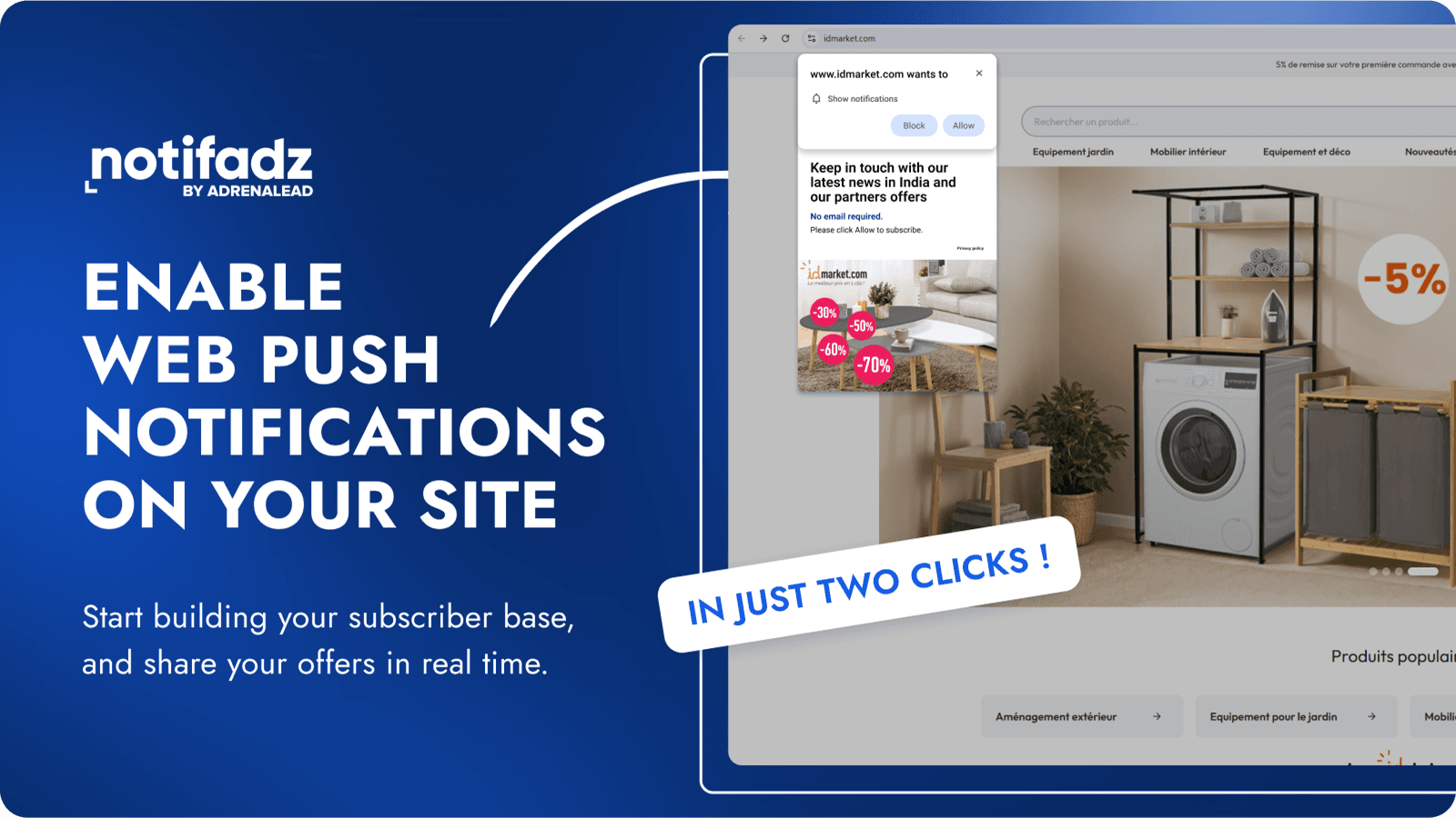 Enable web push notification on your website