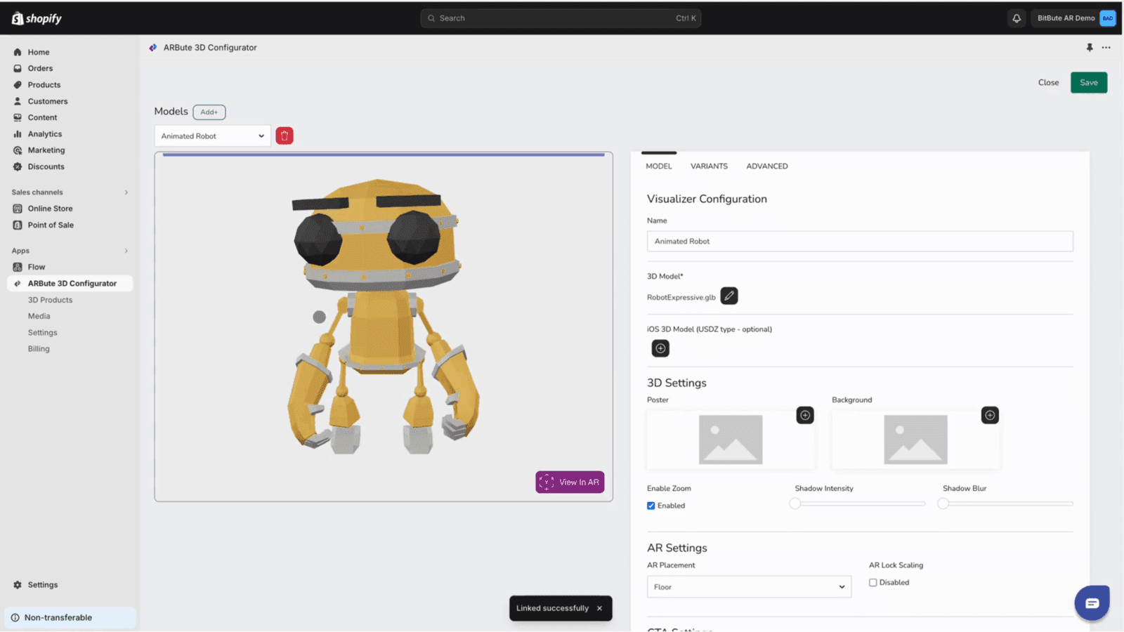 Configure the 3D Model