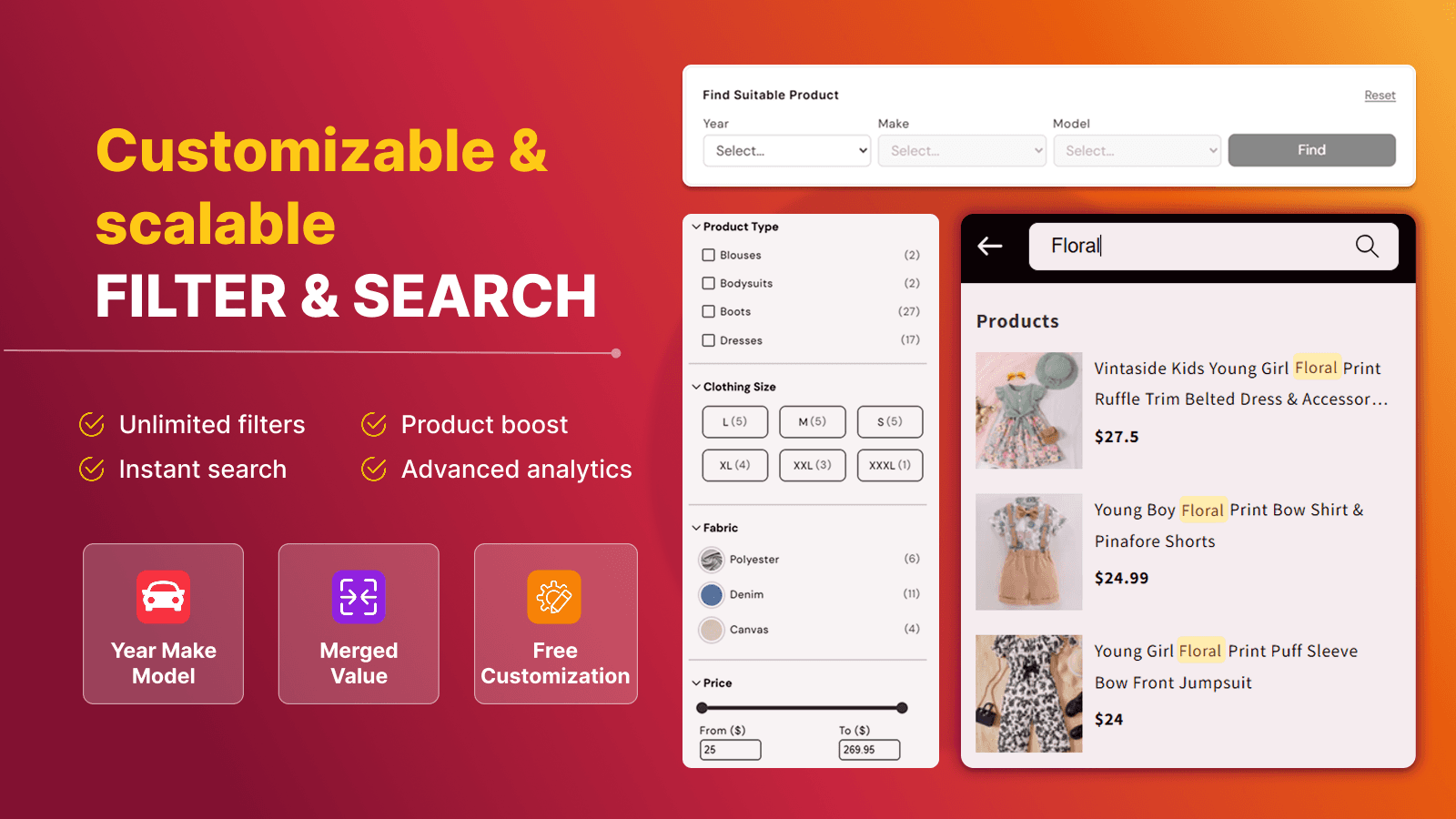 Findter Custom Filter & Search - Collection & Product Filters