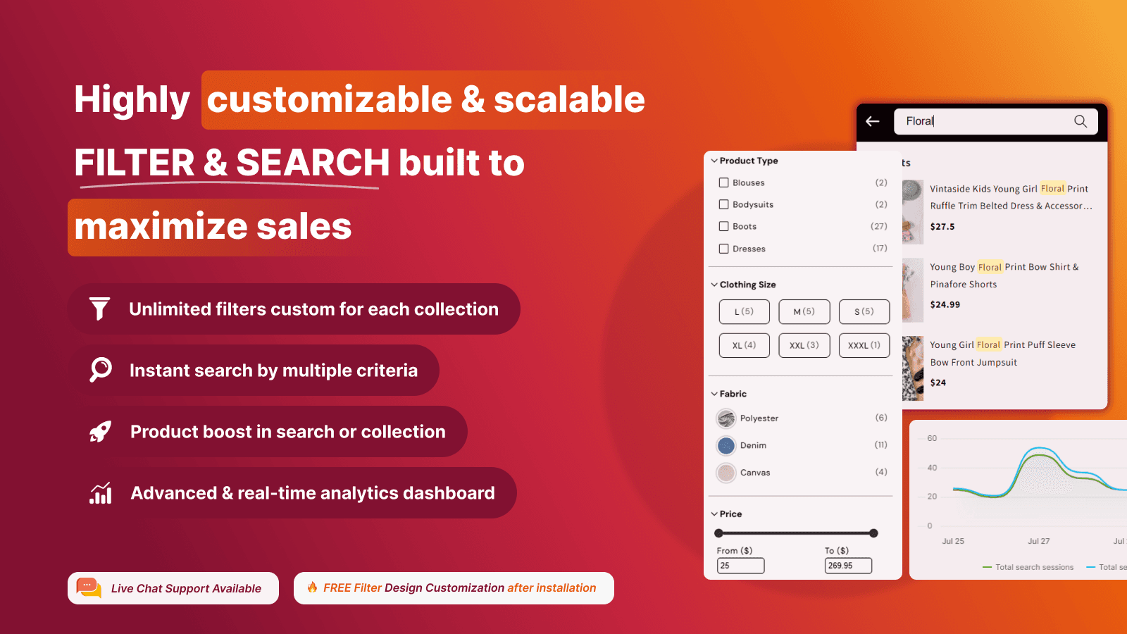 Findter Custom Filter & Search - Collection & Product Filters