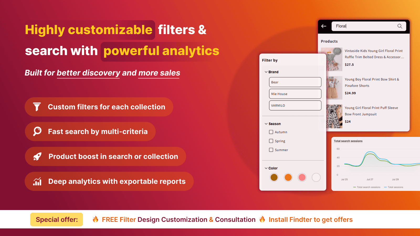 Findter Custom Filter & Search - Collection & Product Filters