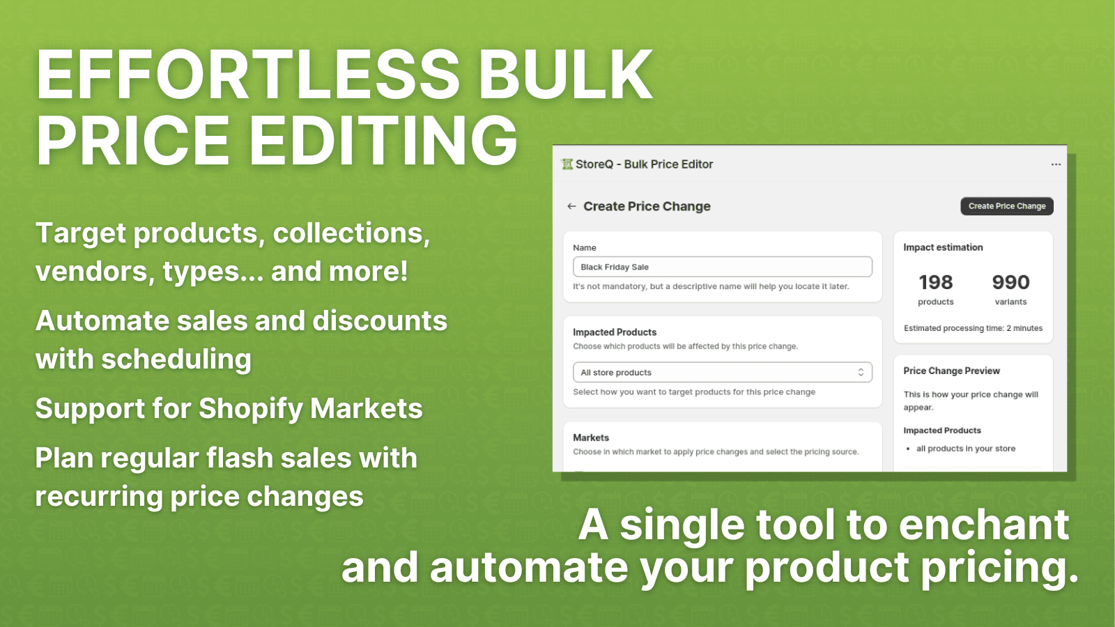 storeq easy bulk price editor create sales discounts