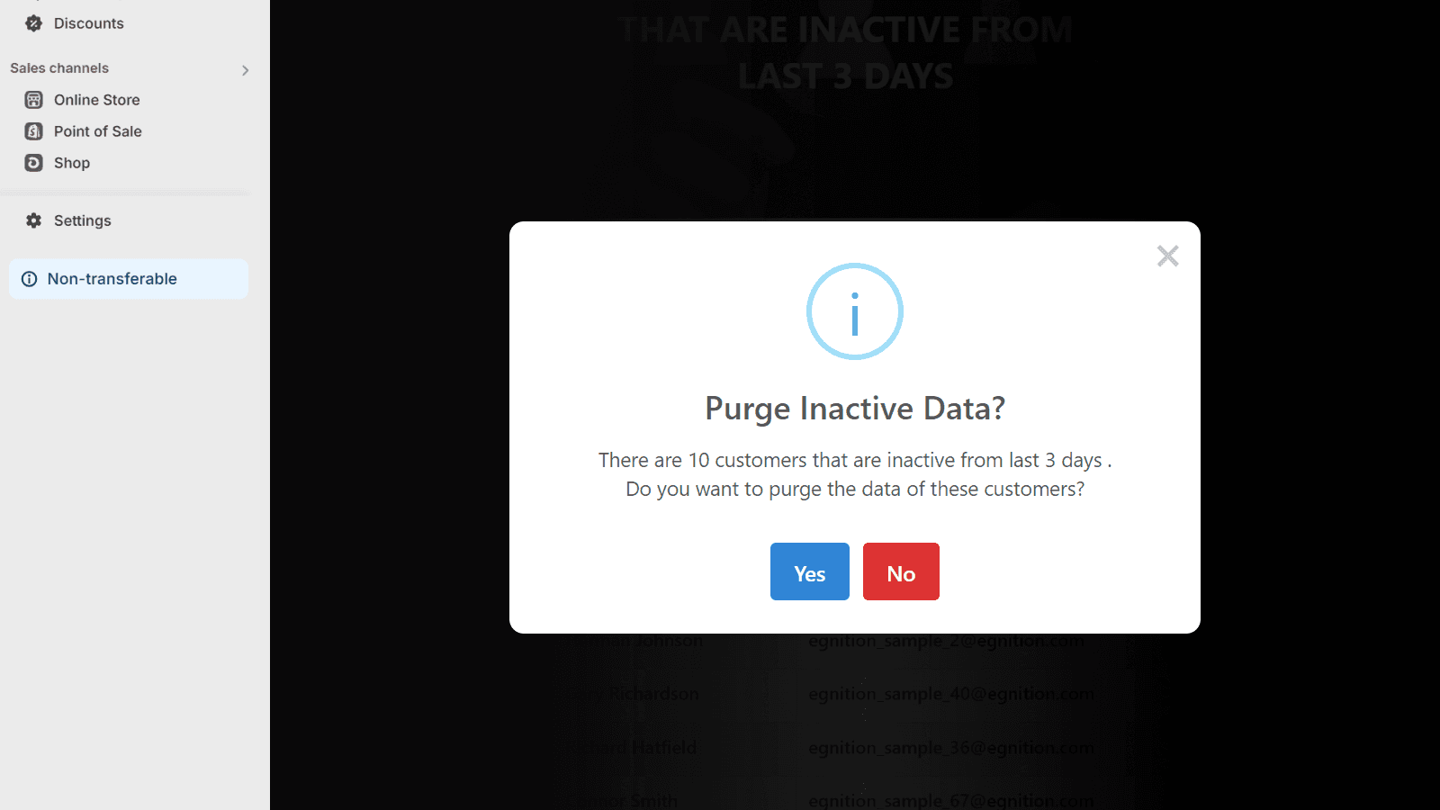 Dormant Customer Manager app