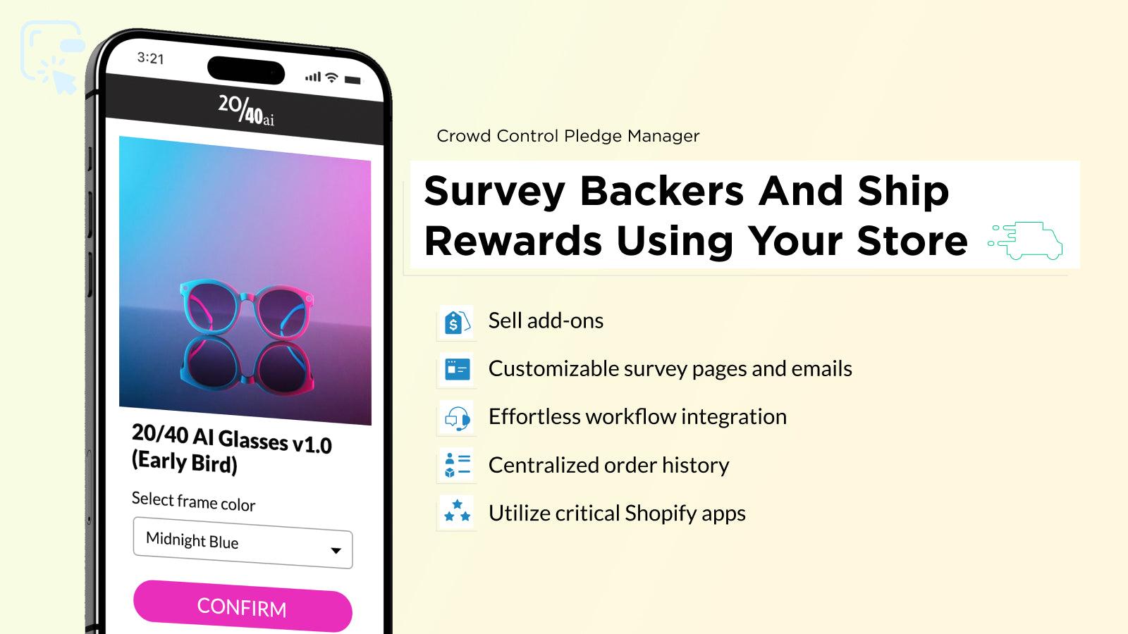 Survey Backers And Ship Rewards Using Your Store