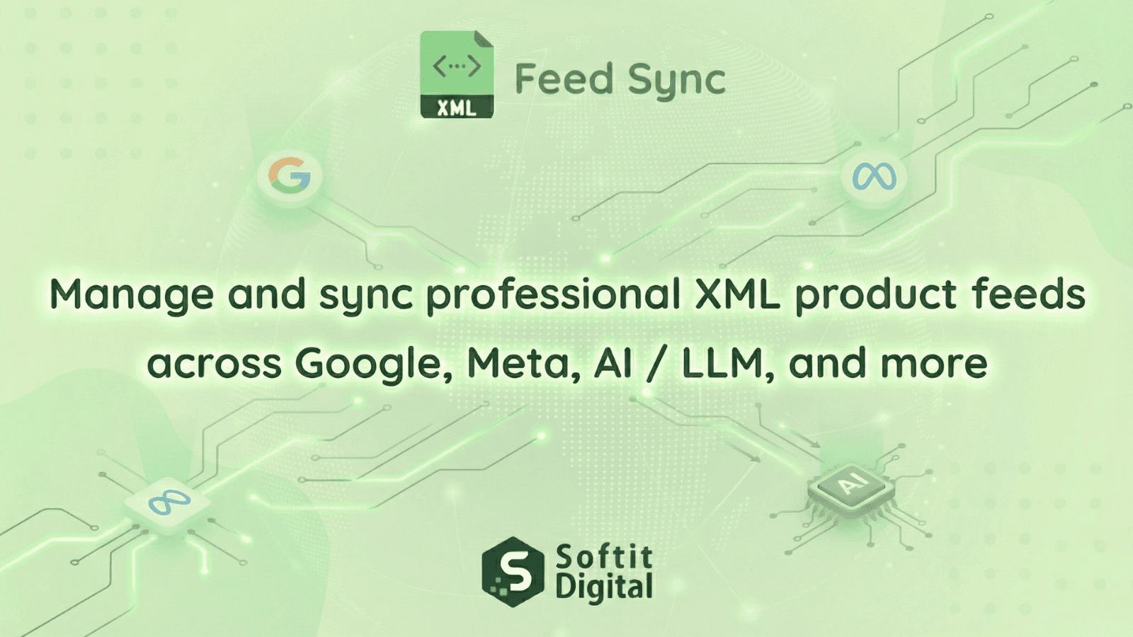 FeedSync banner showing XML feed icon with sync tagline