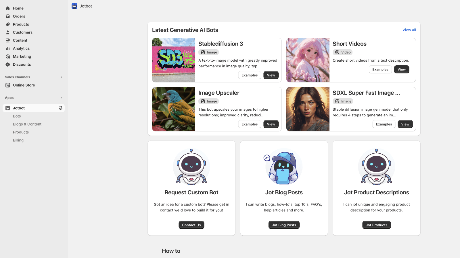 Jotbot AI Index Page