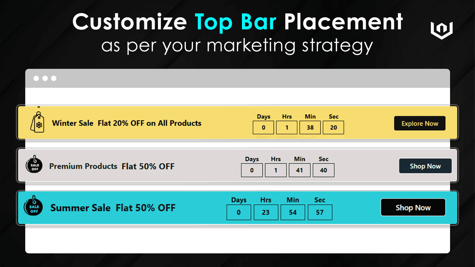 Boost sales creating urgency through countdown timer