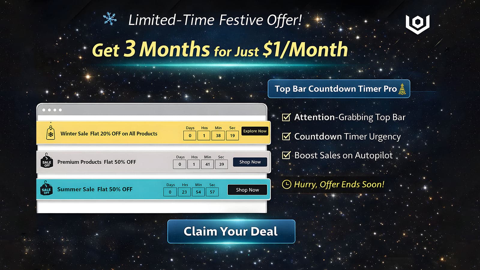 Boost sales creating urgency with countdown timer