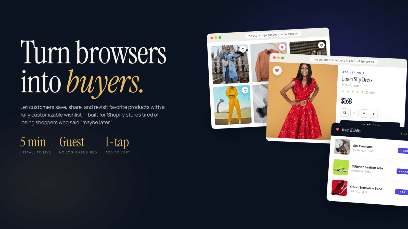 TC Wishlist App - turn browsers into buyers