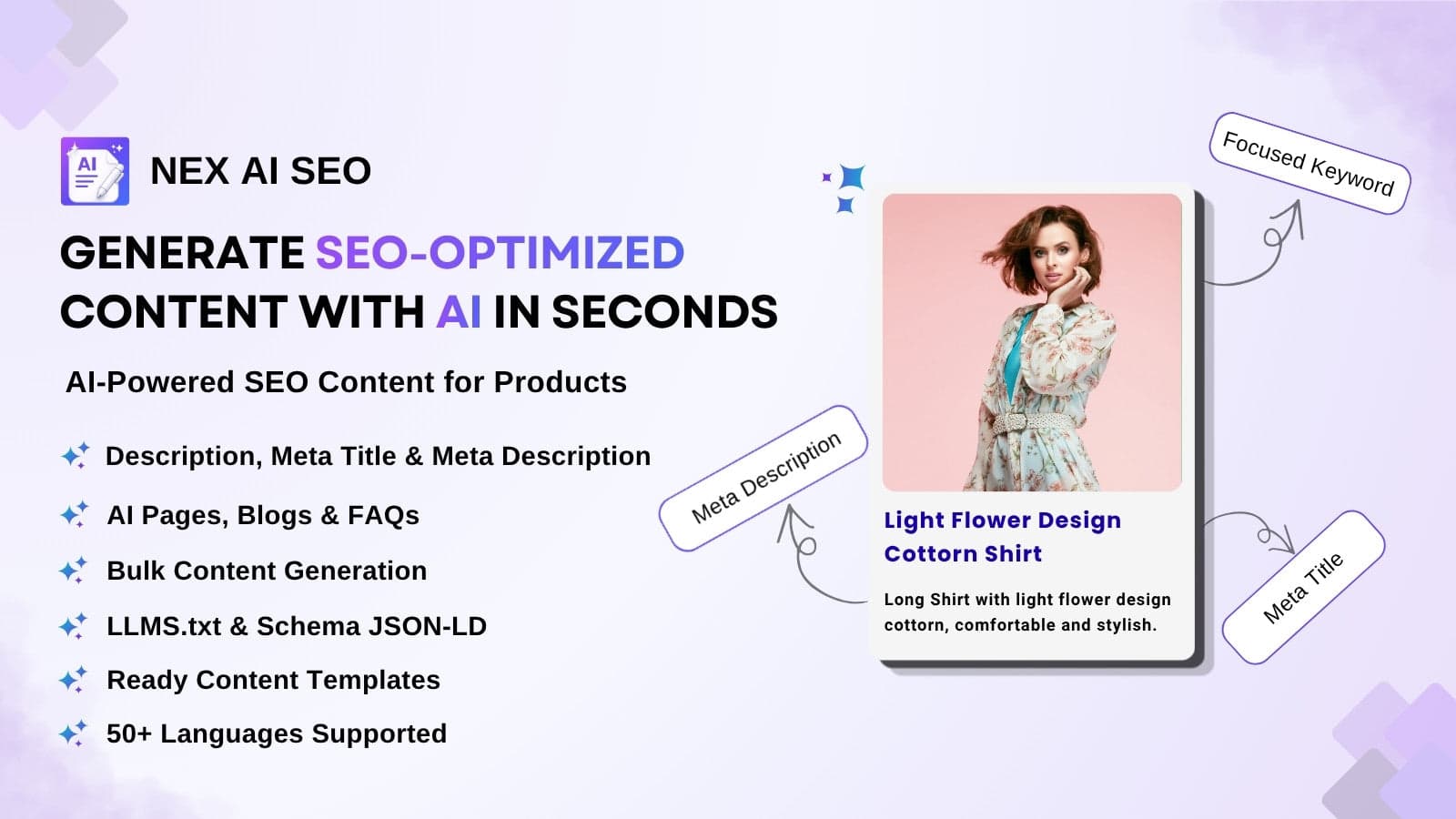 AI SEO content generator app for product descriptions and blogs