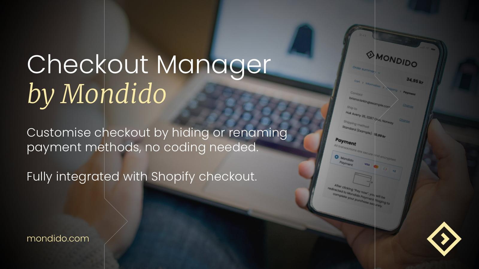 Manage and customise payment option in checkout within minutes