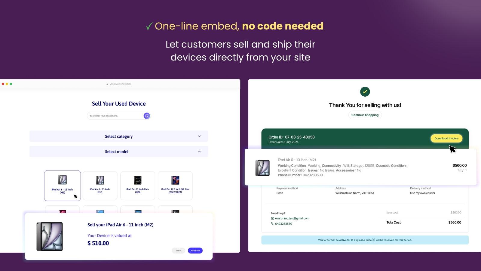 Customise your buyback based on your price and products.