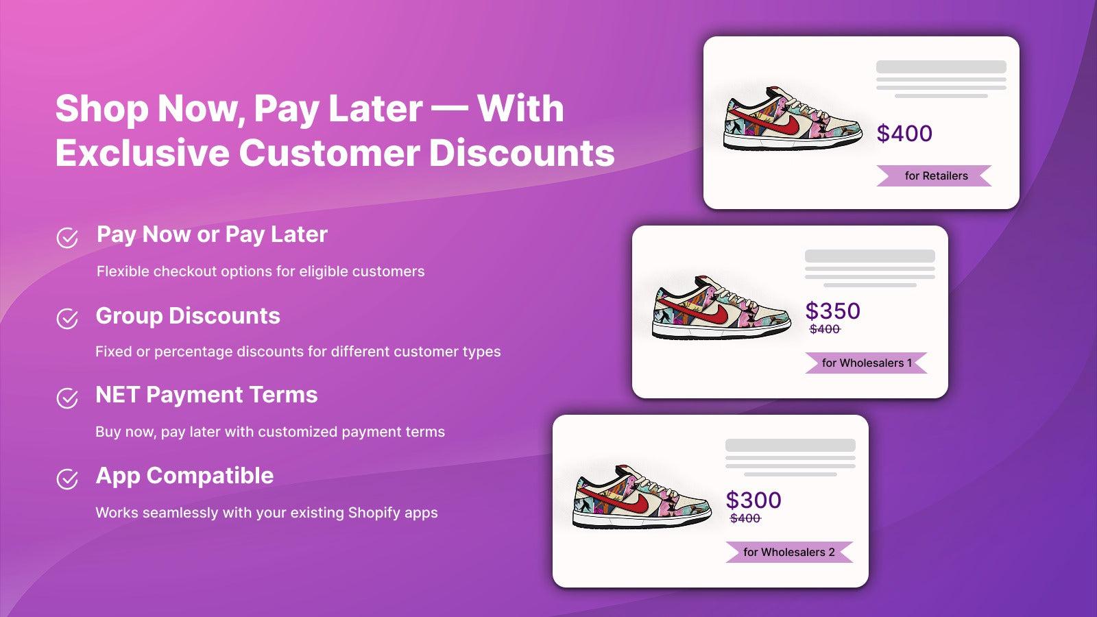 Shop Now, Pay Later — With Exclusive Customer Discounts
