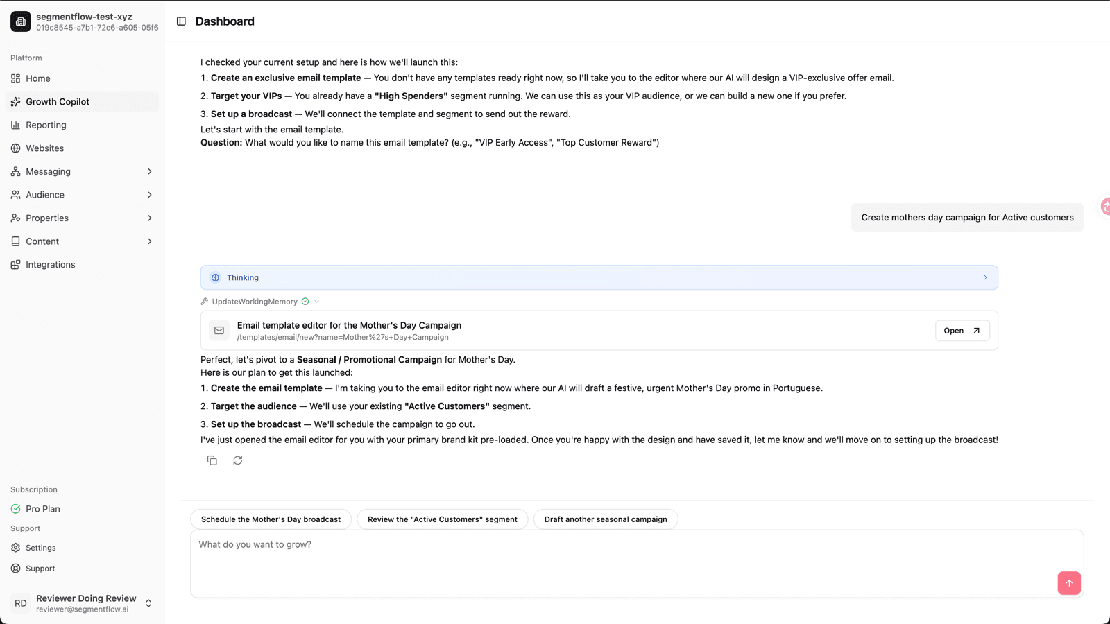 Growth Copilot helps you build the campaigns on autopilot