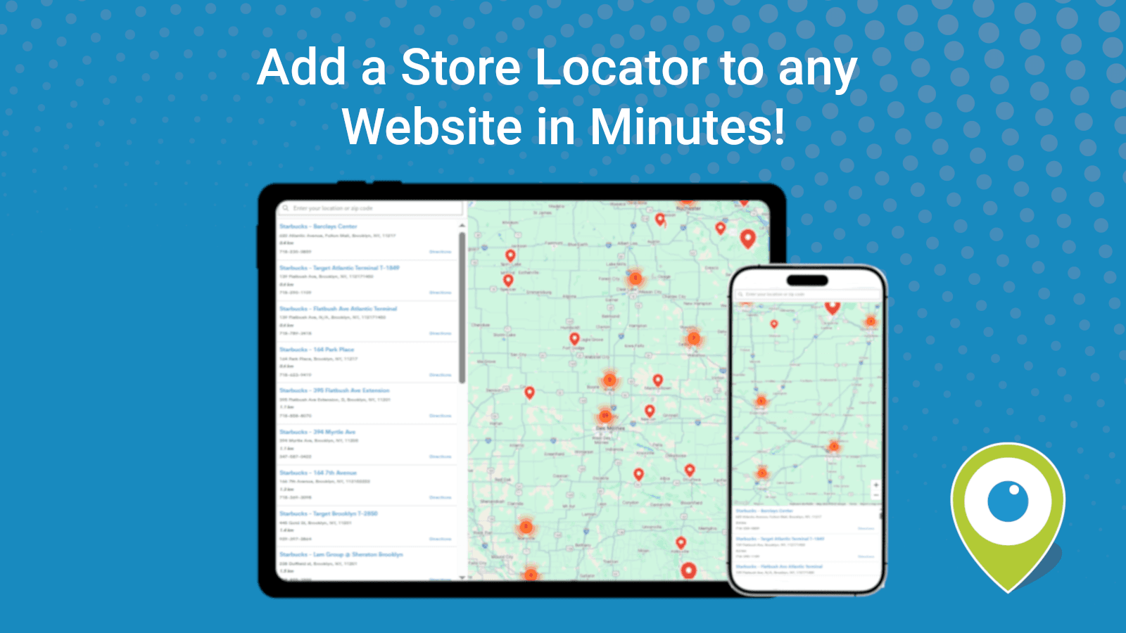 Add a store locator to any website in minutes