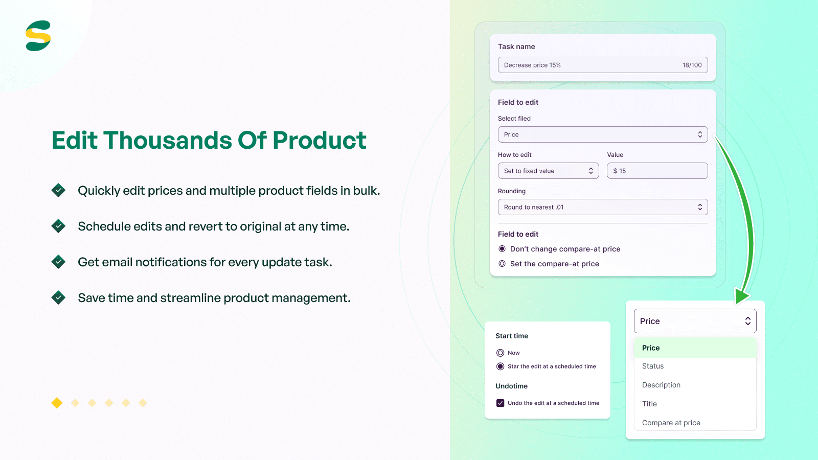 Edit thousands of product in seconds - with revert to original