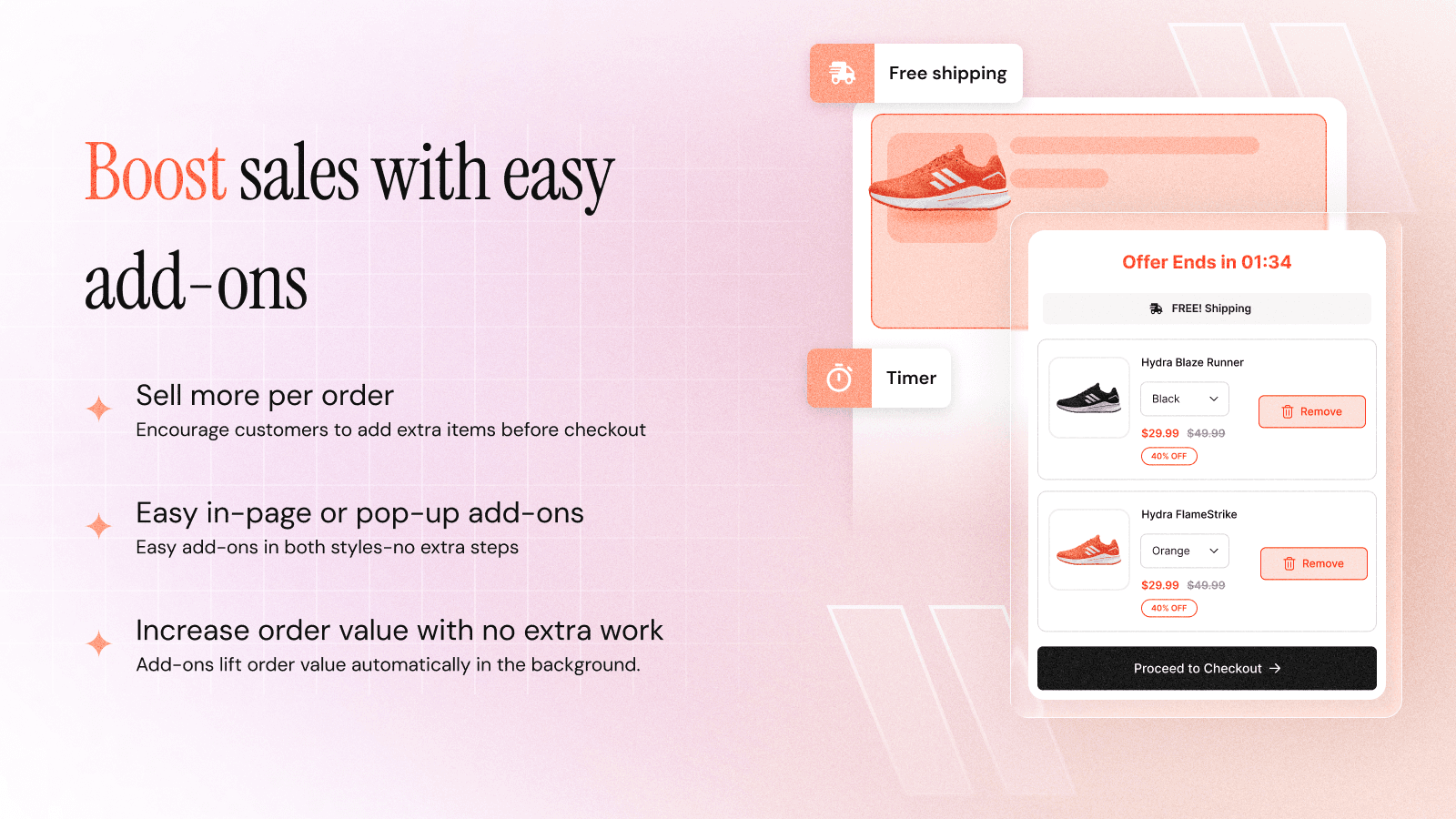 Boost sales with easy add-ons