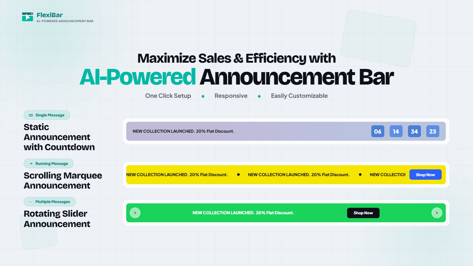 Maximize sales and efficiency with AI-Powered Announcement Bar