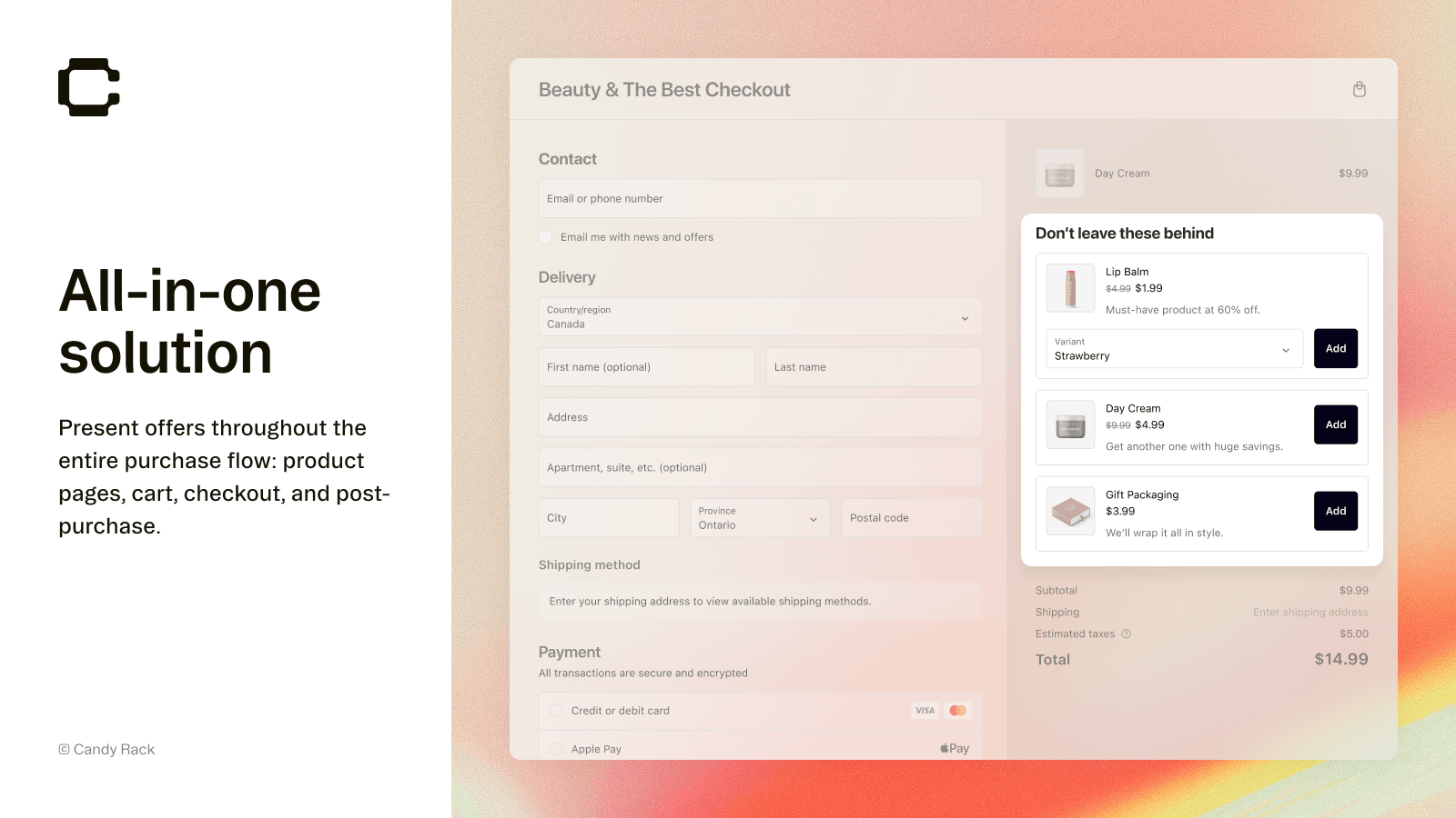 All-in-one solution – Offer relevant products and grow your AOV