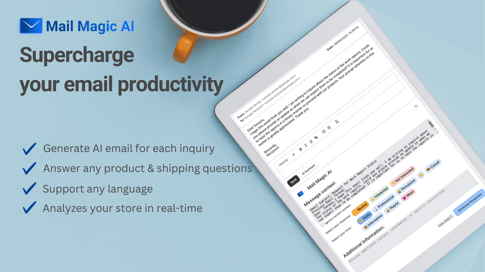 Mail Magic AI: Supercharge your email productivity