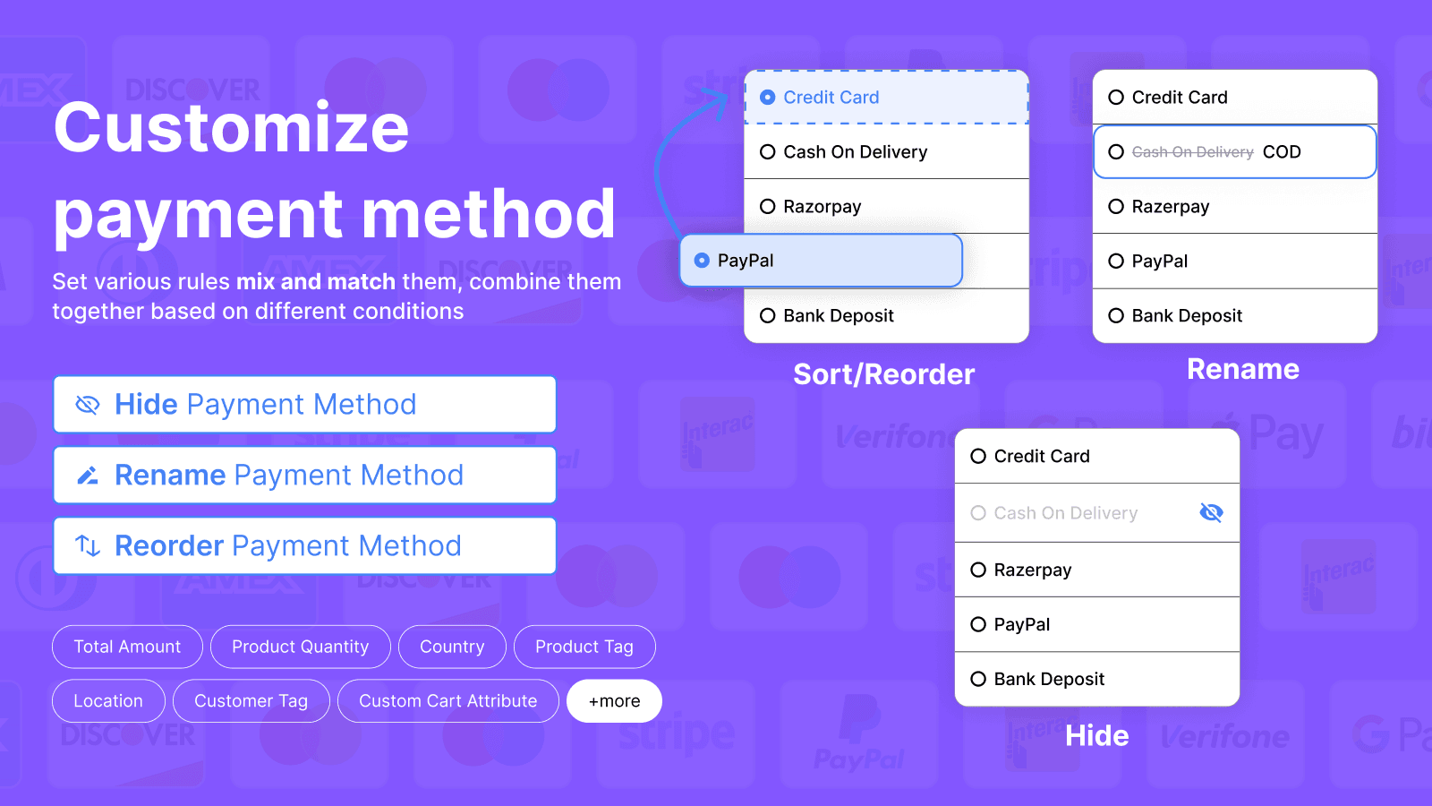 hide payment method