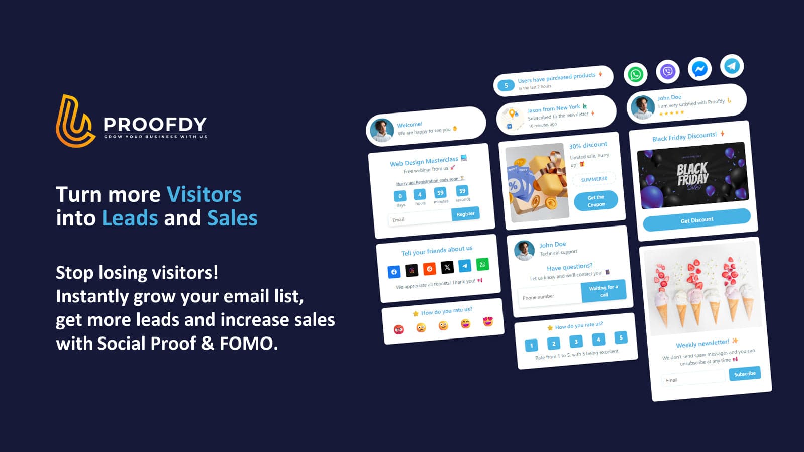Proofdy – Social Proof & FOMO widgets