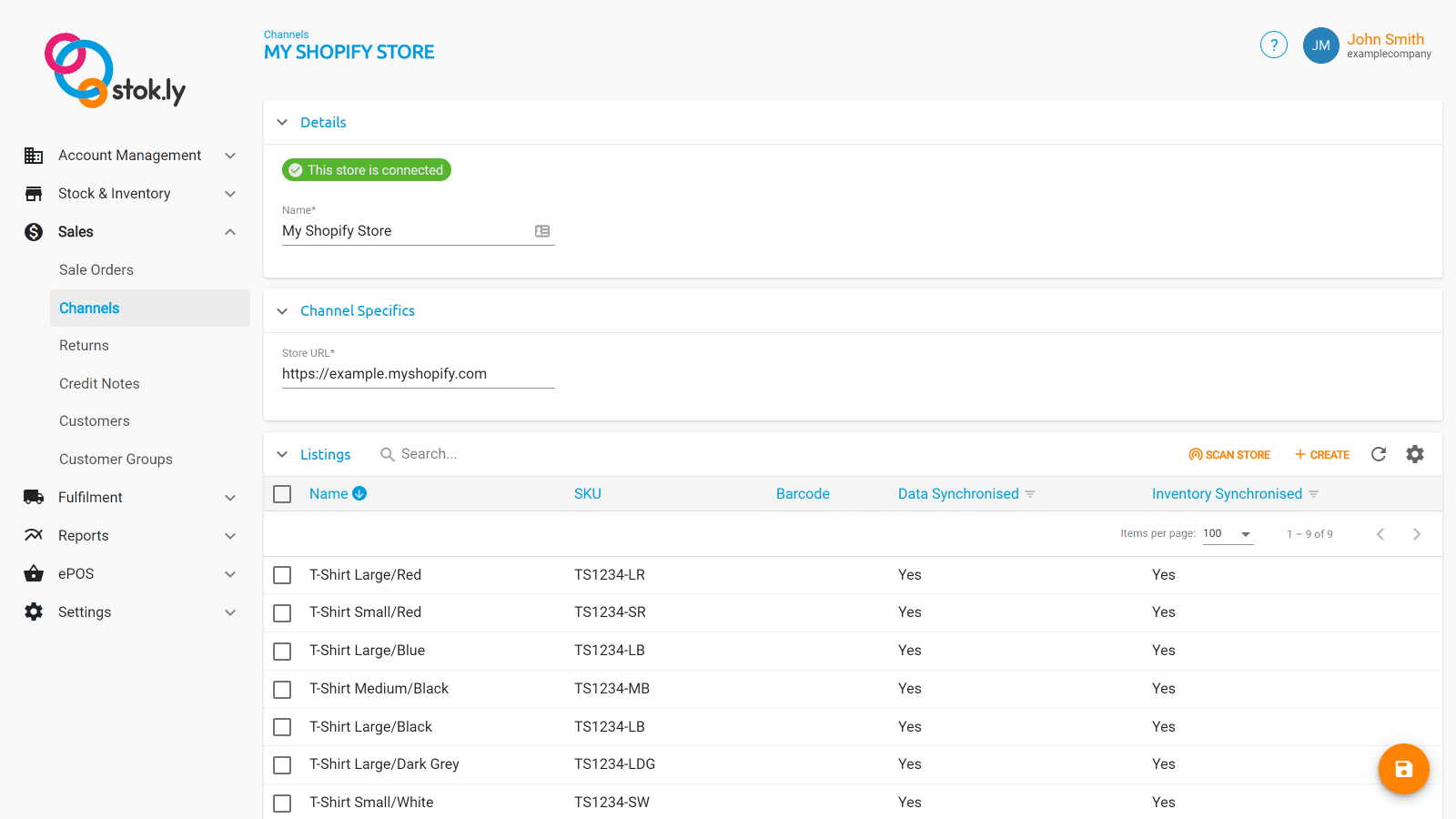 Manage your Shopify items from Stok.ly