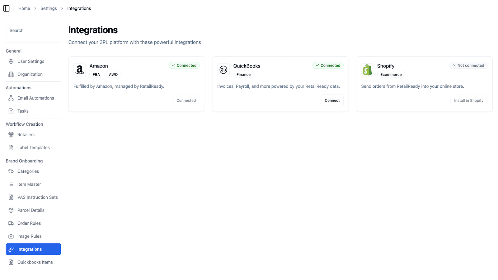 Create store orders directly from RetailReady