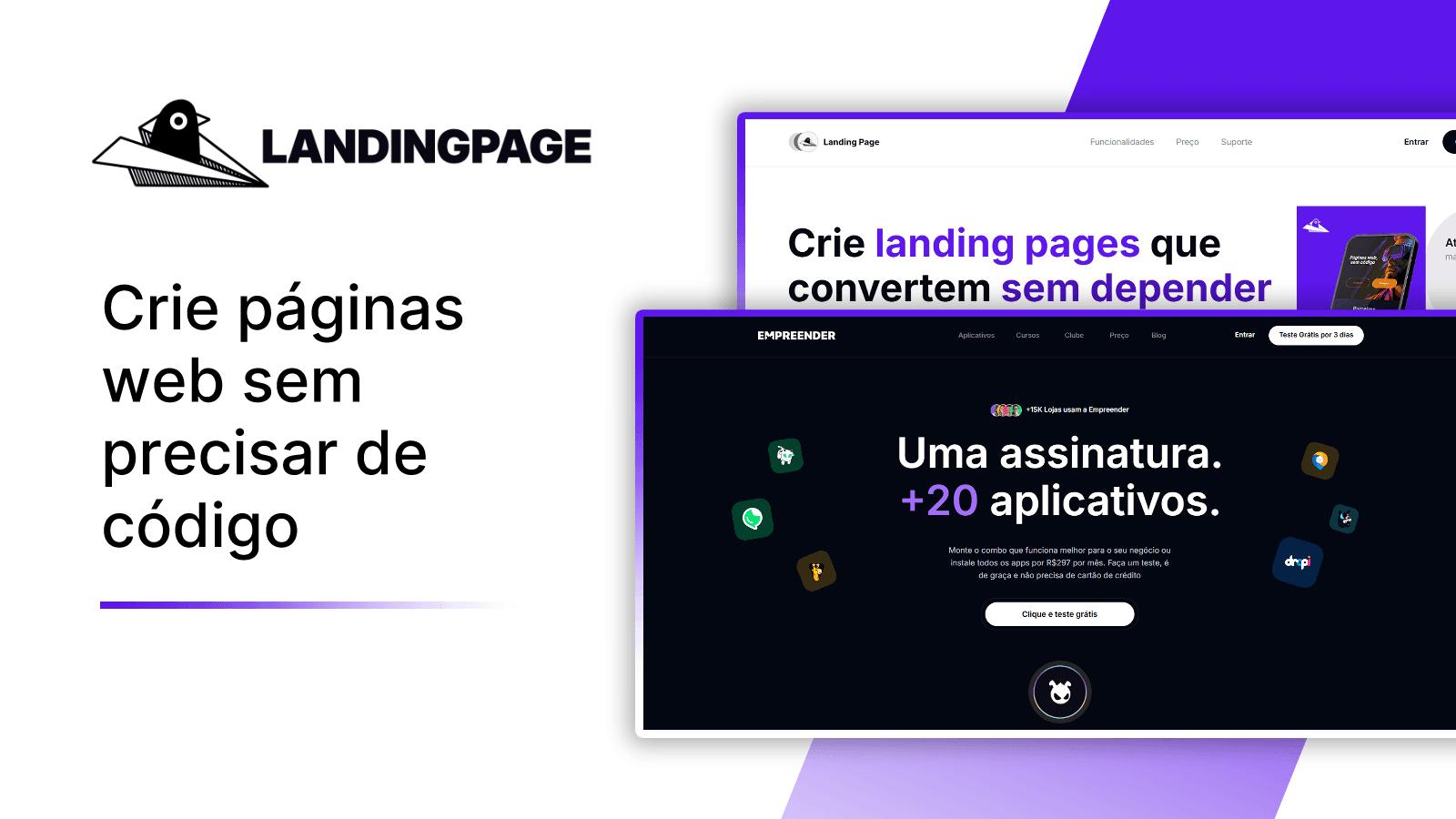Crie páginas web sem precisar de código