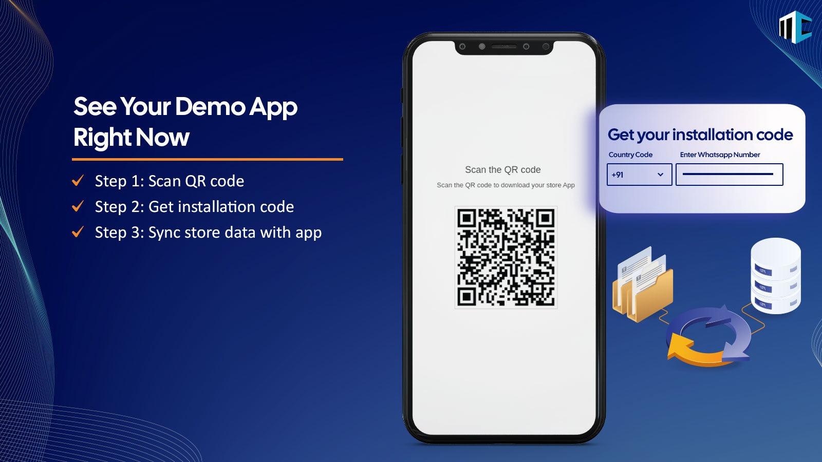 Installation: Easy mobile app builder installation for ecommerce