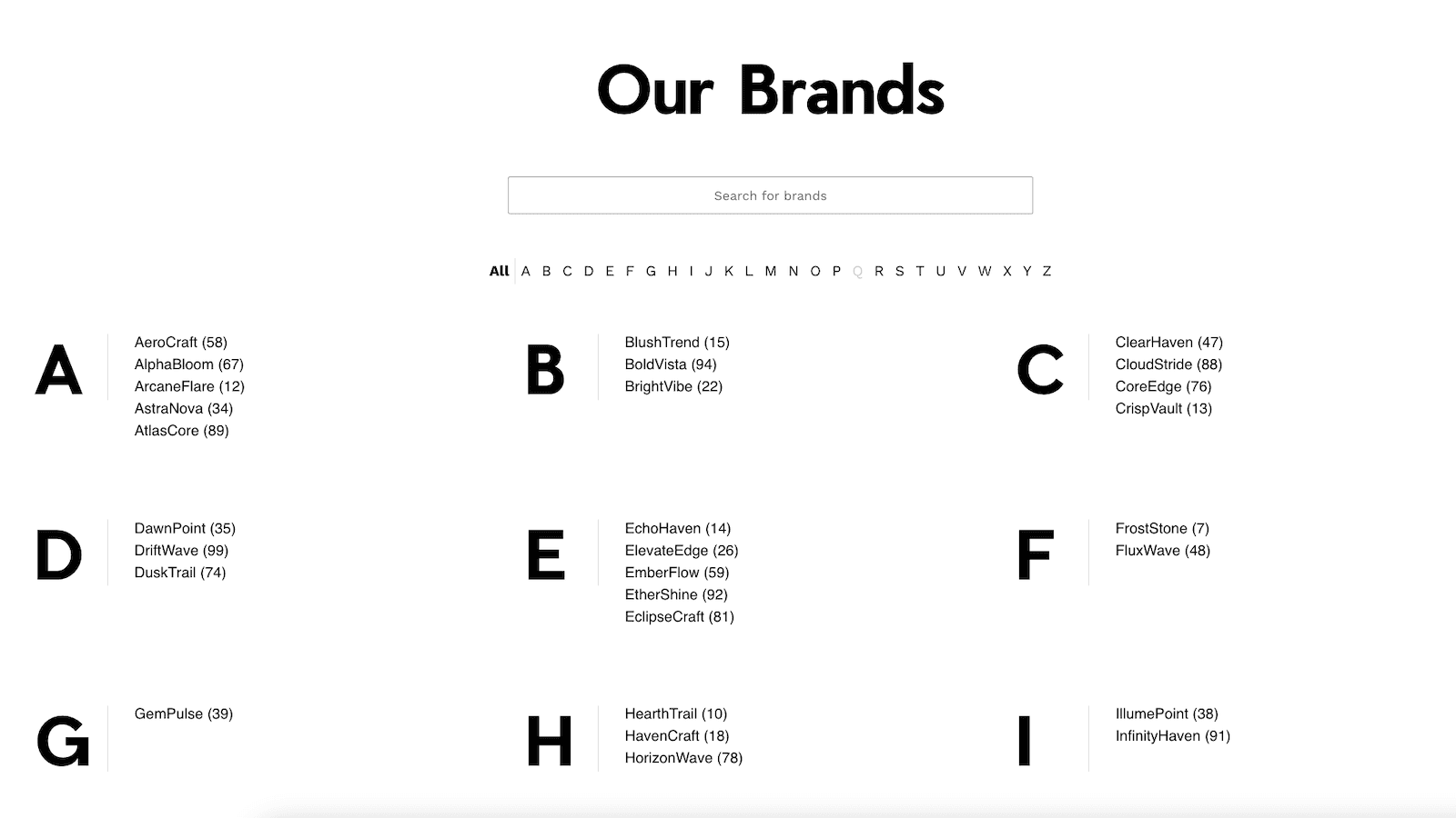 vendor directory preview brand directory