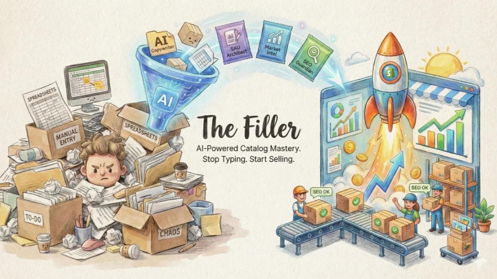 The Filler: AI SEO product descriptions for Shopify stores
