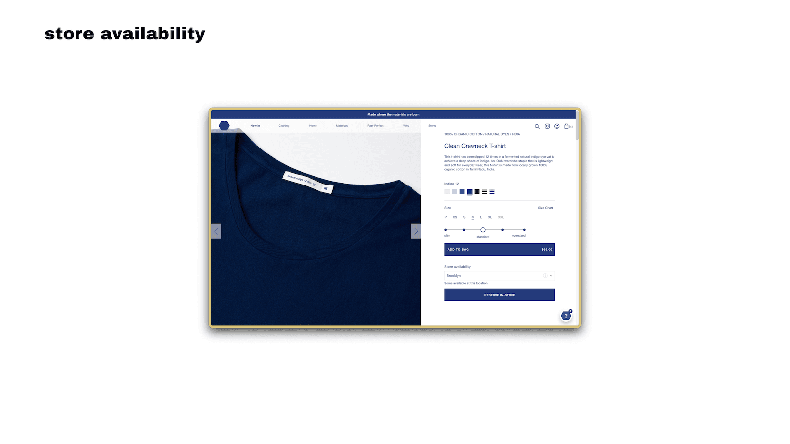 PDP store availability widget display