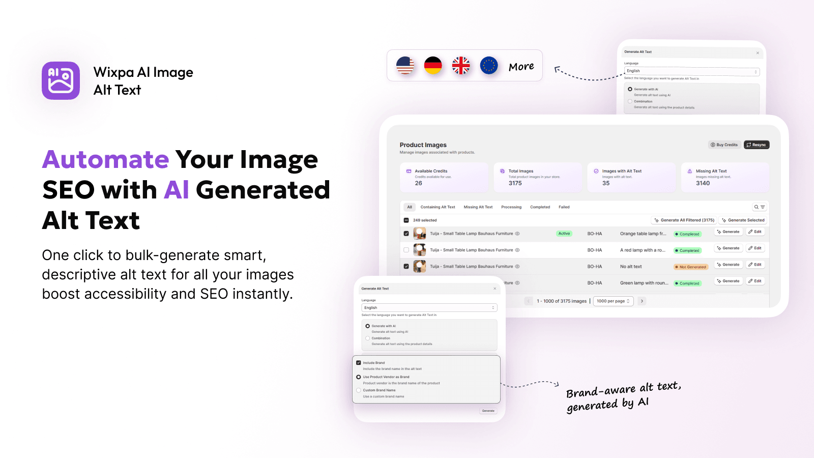 wixpa AI SEO Image alt text for shopify